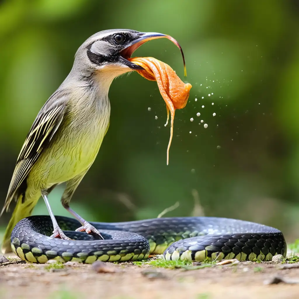 LINA: Bird eats snake